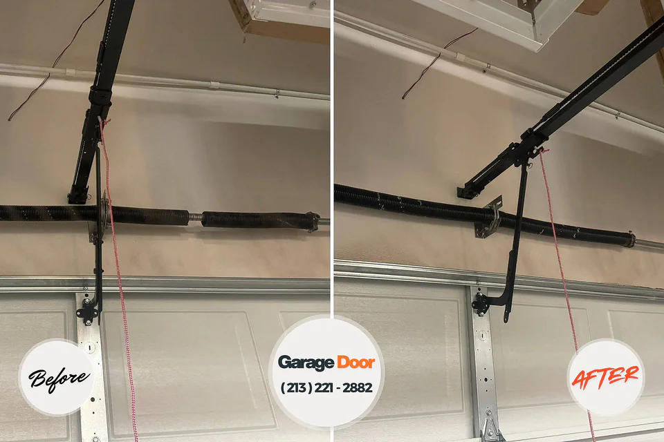 Before and after: garage door repair Juno Beach, FL